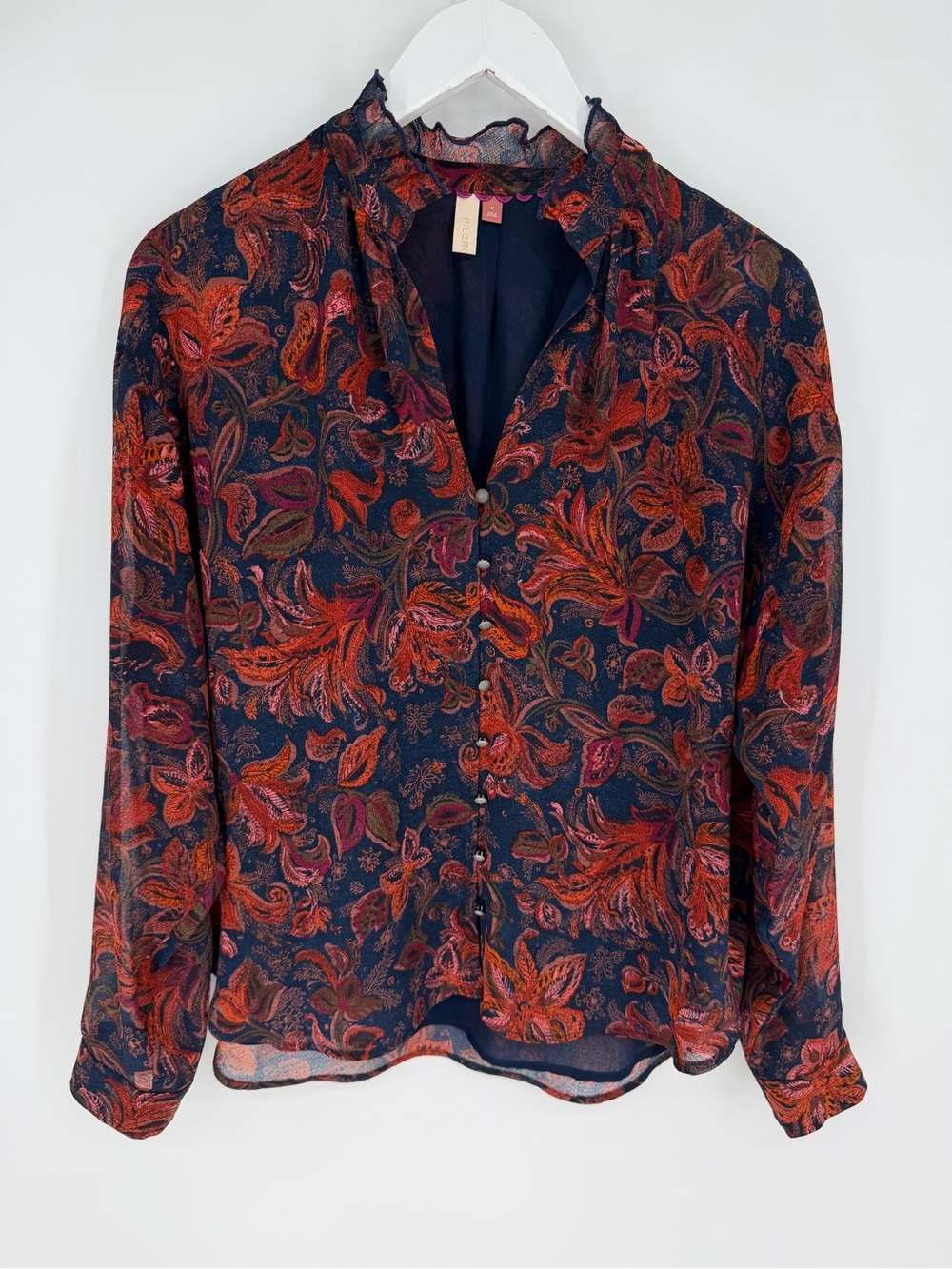 Anthropologie The Tavi Buttondown Blouse by Pilcro